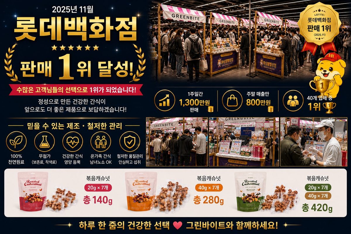 롯데백화점 판매 1위 달성